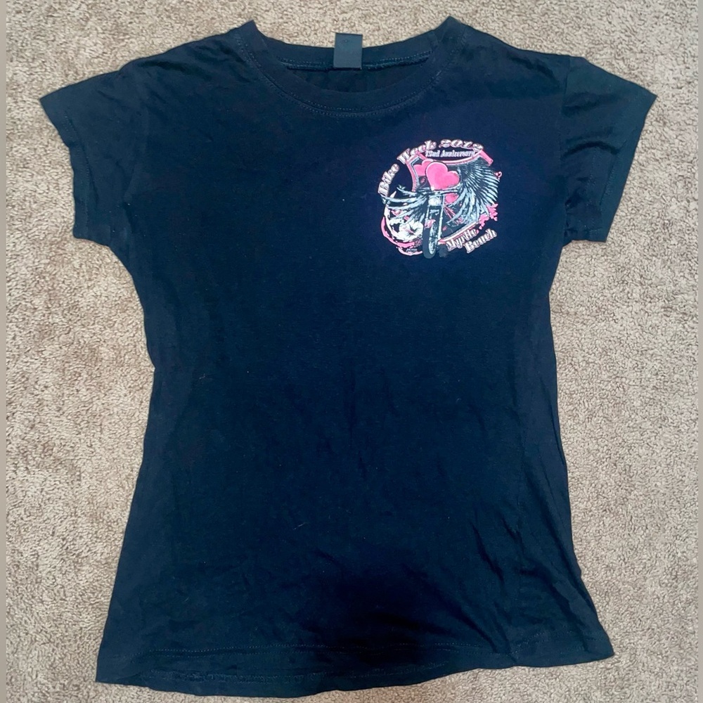 Youth Large Black & Pink Tee Shirt